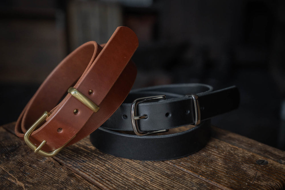 Craft Brown Leather Belt, Handmade American Harness Thick Belt – Craft and  Lore