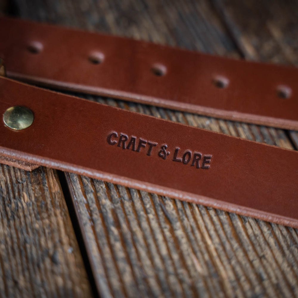 
                  
                    Trade Belt sturdy leather dress belt brass keeper handmade quality usa
                  
                