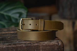 Craft Black Leather Belt, Handmade American Harness Thick Belt