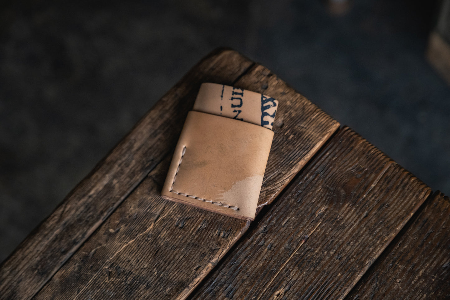 Horween Shell Cordovan Port Wallet by Craft and Lore handmade leather rugged durable minimal card pocket