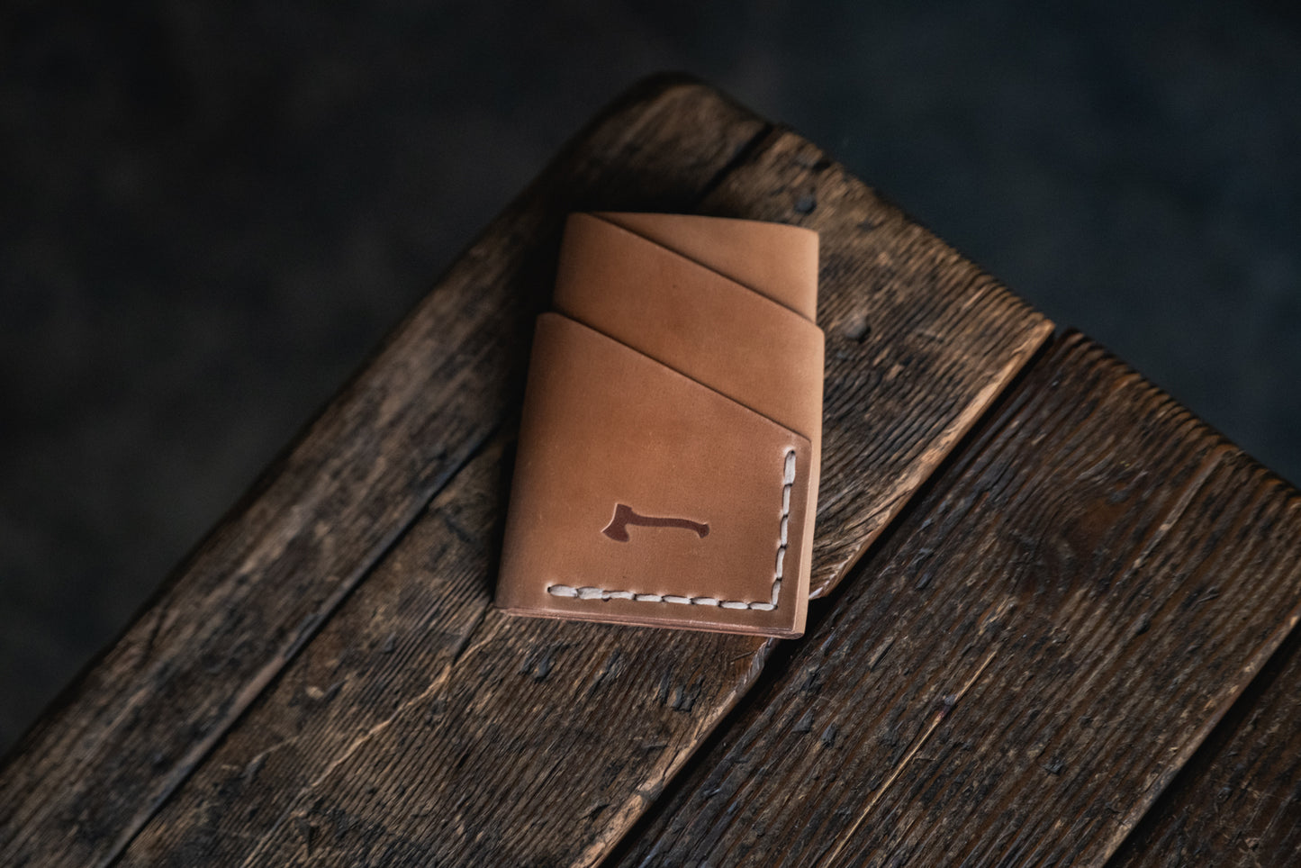 Horween Shell Cordovan Port Wallet by Craft and Lore handmade leather rugged durable minimal card pocket