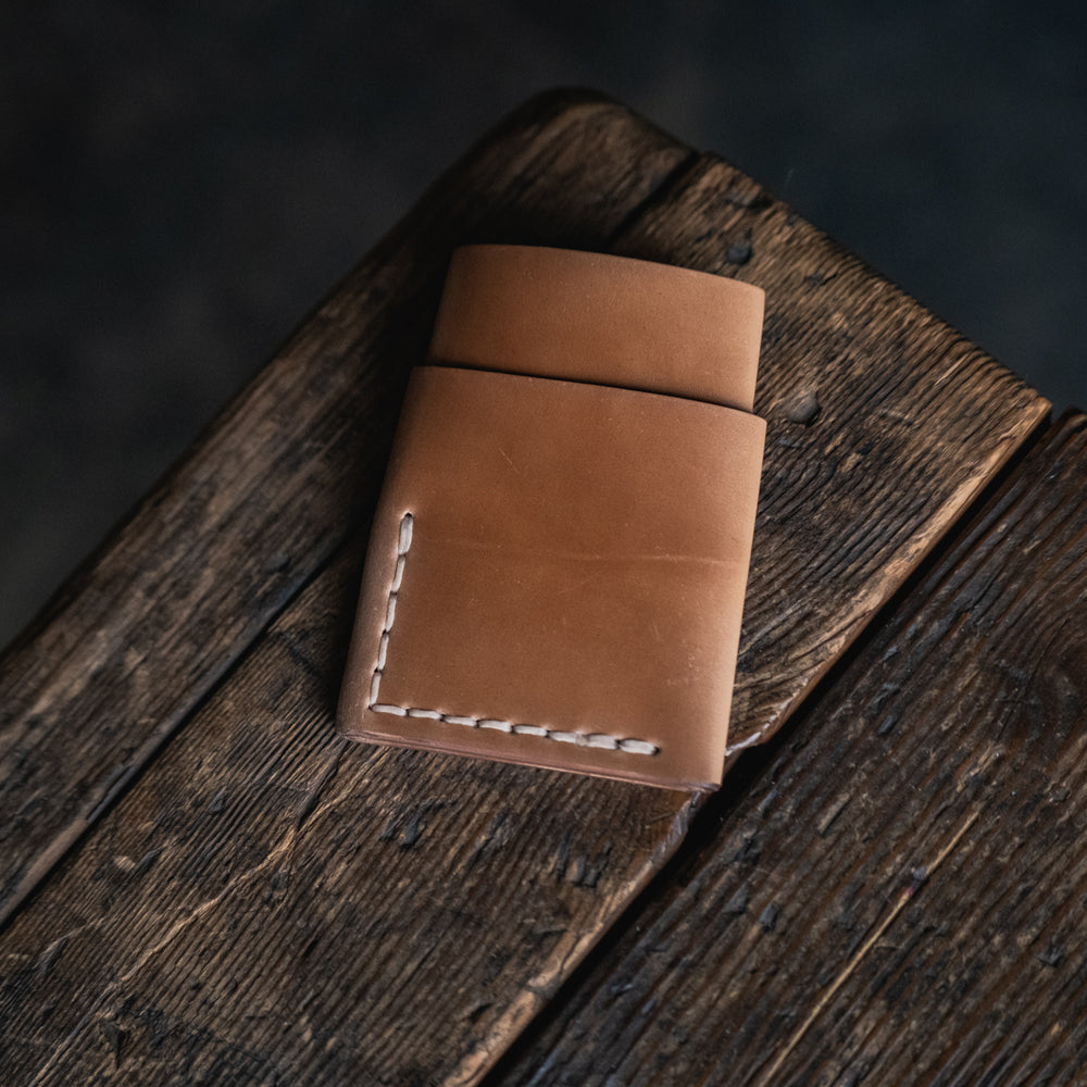 
                  
                    Horween Shell Cordovan Port Wallet by Craft and Lore handmade leather rugged durable minimal card pocket
                  
                
