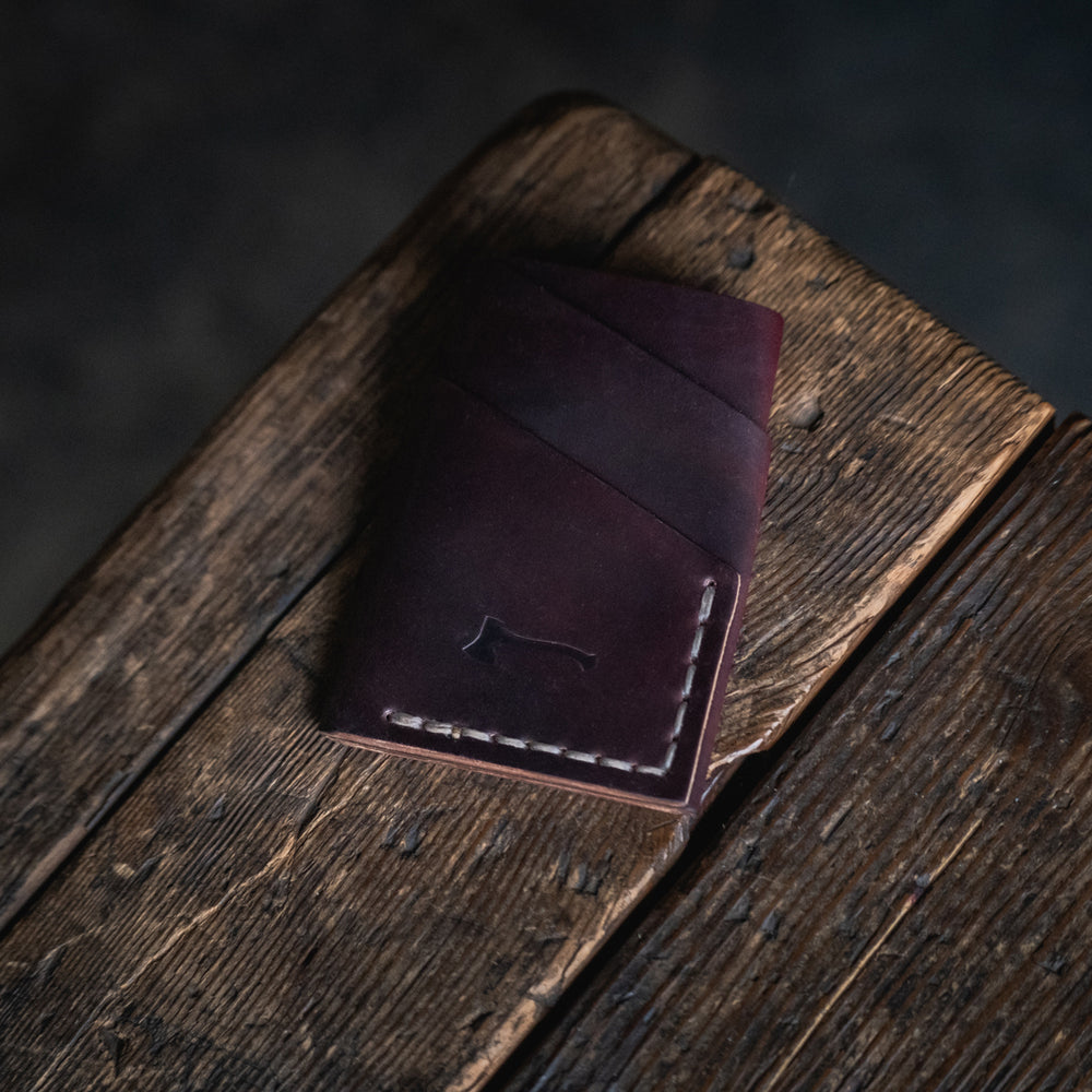 
                  
                    Horween Shell Cordovan Port Wallet by Craft and Lore handmade leather rugged durable minimal card pocket
                  
                