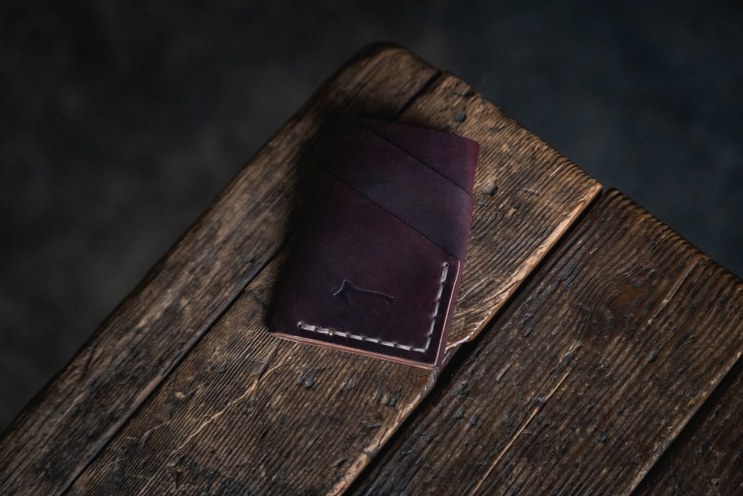 Horween Shell Cordovan Port Wallet by Craft and Lore handmade leather rugged durable minimal card pocket