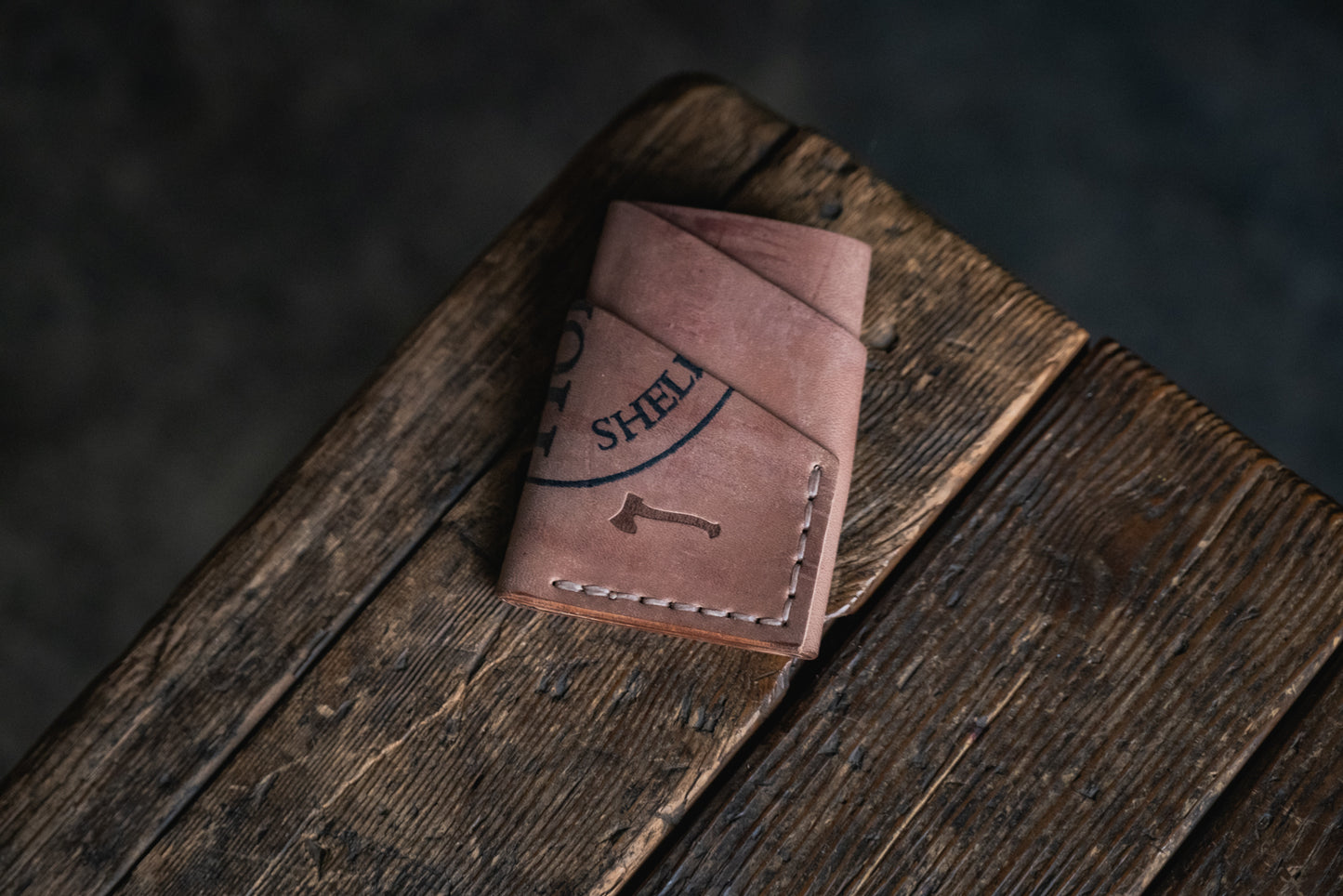 Horween Shell Cordovan Port Wallet by Craft and Lore handmade leather rugged durable minimal card pocket
