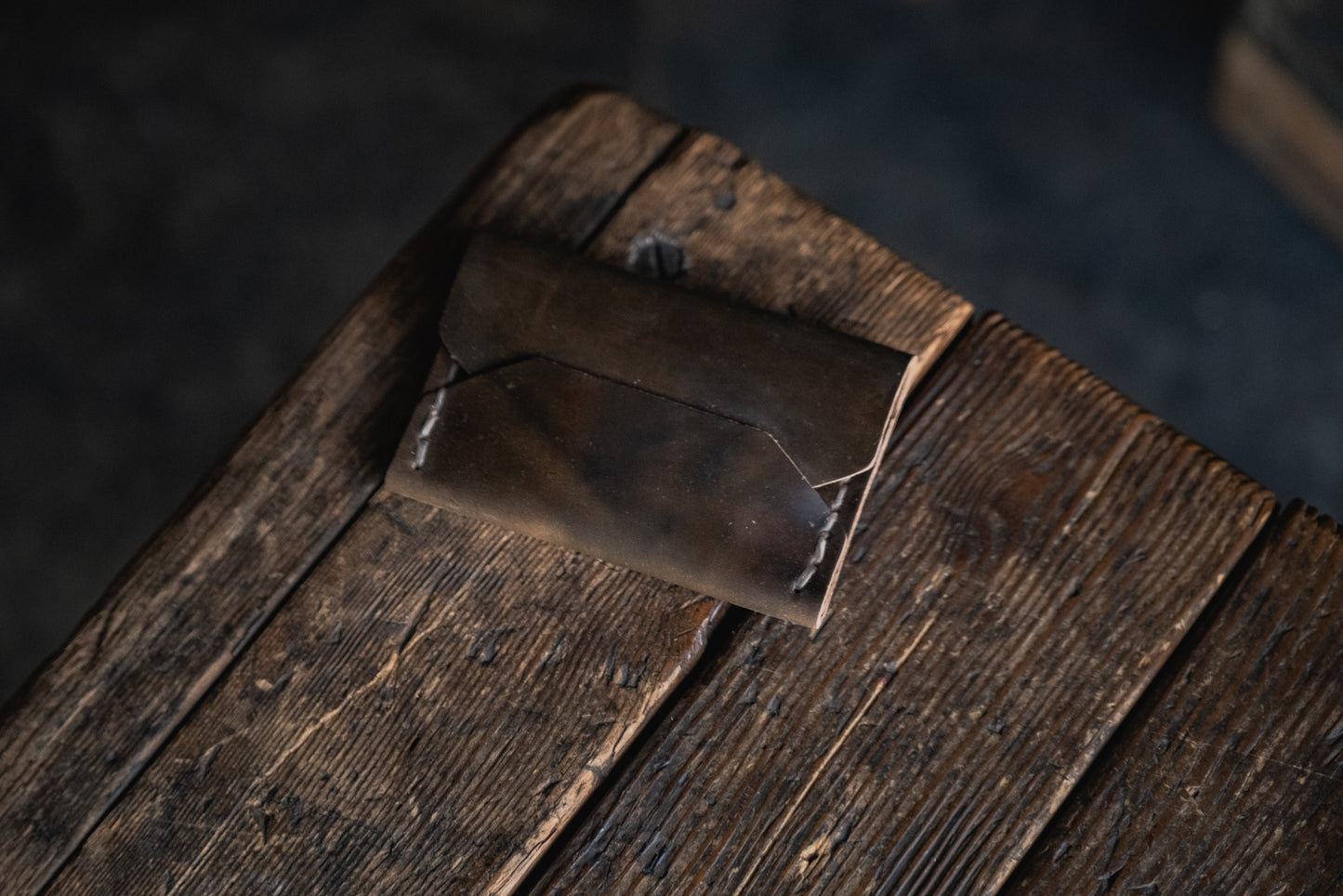 Horween Shell Cordovan leather Enfold Card Wallet by Craft and Lore handmade durable rugged quality usa made heritage heirloom minimal front pocket