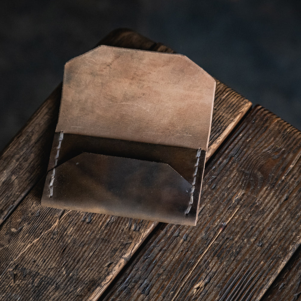 
                  
                    Horween Shell Cordovan leather Enfold Card Wallet by Craft and Lore handmade durable rugged quality usa made heritage heirloom minimal front pocket
                  
                
