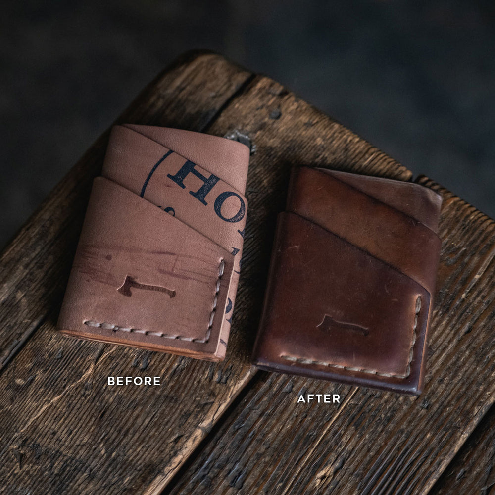 
                  
                    Horween Shell Cordovan Port Wallet by Craft and Lore handmade leather rugged durable minimal card pocket
                  
                