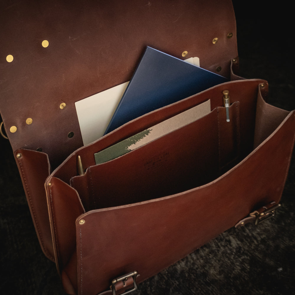 Inlander Briefcase, Quality USA Handmade Sturdy Leather Briefcase ...