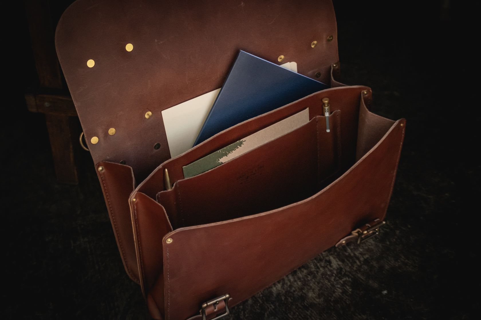 Inlander Briefcase, Quality USA Handmade Sturdy Leather Briefcase ...