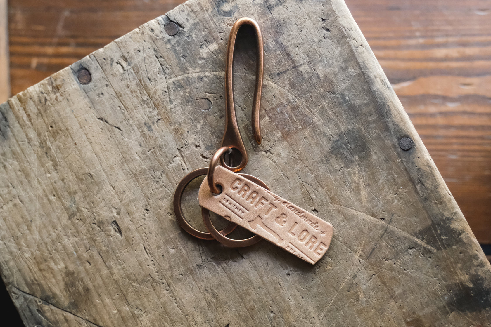 Solid Brass Key Hook, Keychain Fish Hook – Craft and Lore