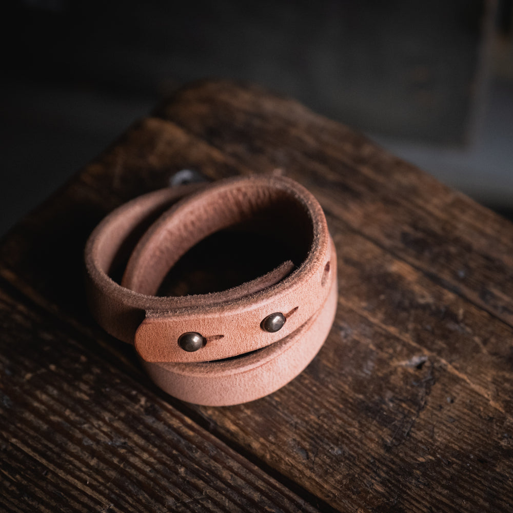 
                  
                    Thick Leather Double Wrap Cuff Bracelet Handmade PNW USA Craft and Lore
                  
                