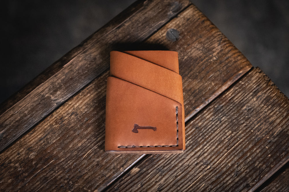 edited small port wallet handmade durable quality cardwallet cash leather fullgrain american usa made patina pnw northwest heritage heirloom