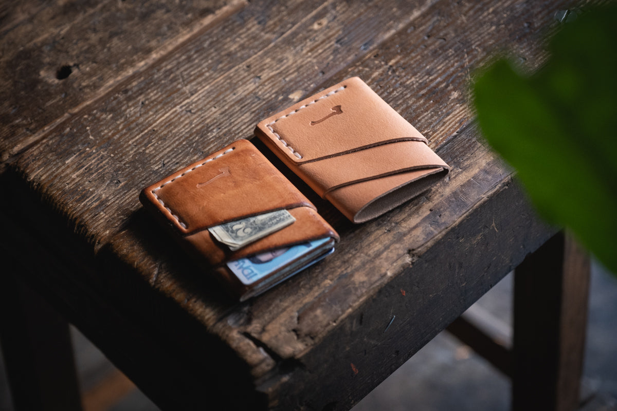 Original Port Wallet Craft and Lore handmade leather minimal card cash wallet durable hand stitched quality rugged classic