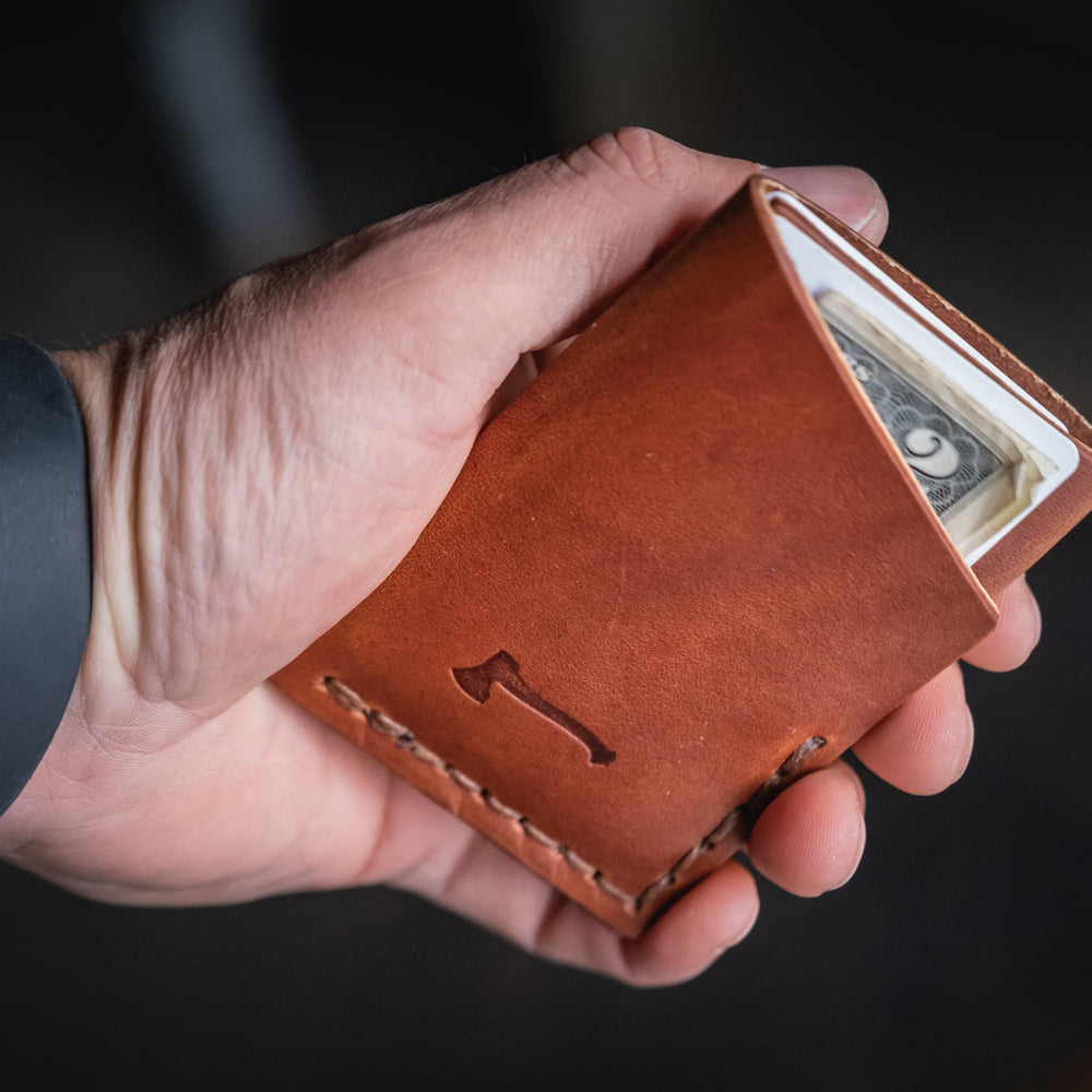 Twobit Wallet handmade minimal leather card usa made everyday carry patina durable rugged quality