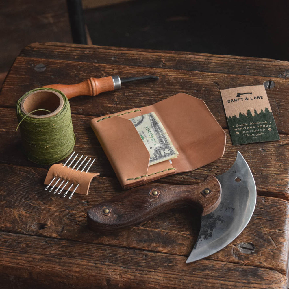 
                  
                    Horween Shell Cordovan Enfold Card Wallet by Craft and Lore Handmade
                  
                