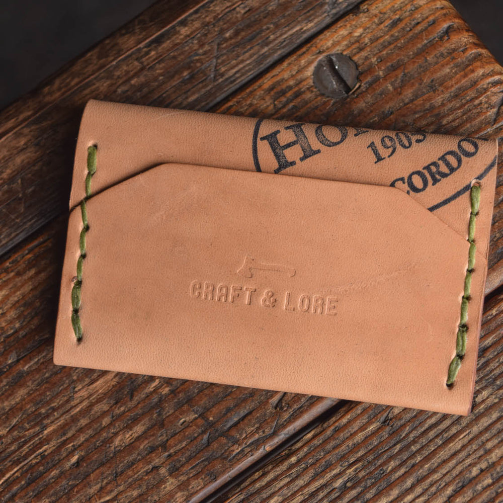 
                  
                    Horween Shell Cordovan Enfold Card Wallet by Craft and Lore Handmade
                  
                