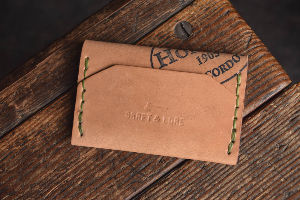 Horween Shell Cordovan Enfold Card Wallet by Craft and Lore Handmade