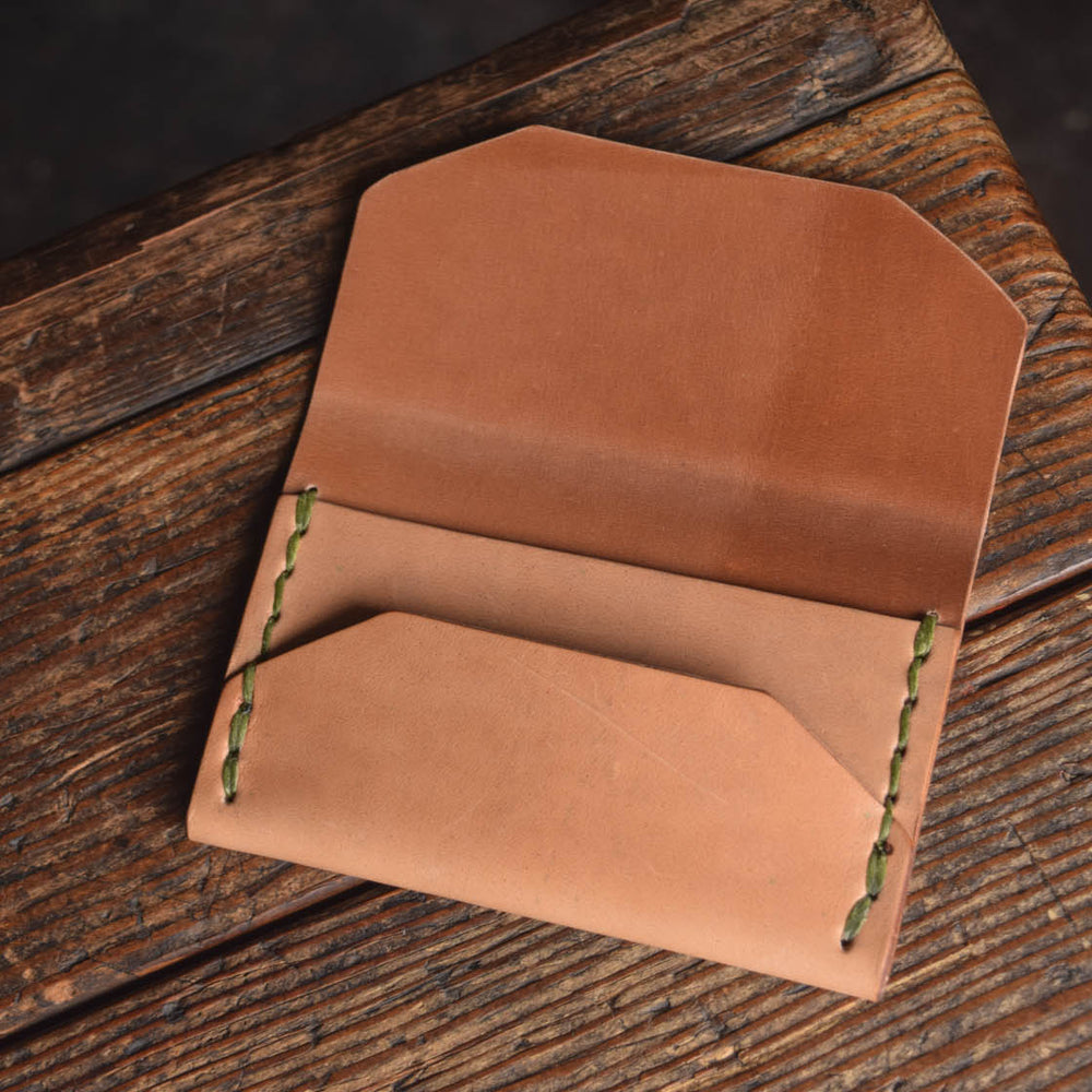 
                  
                    Horween Shell Cordovan Enfold Card Wallet by Craft and Lore Handmade
                  
                