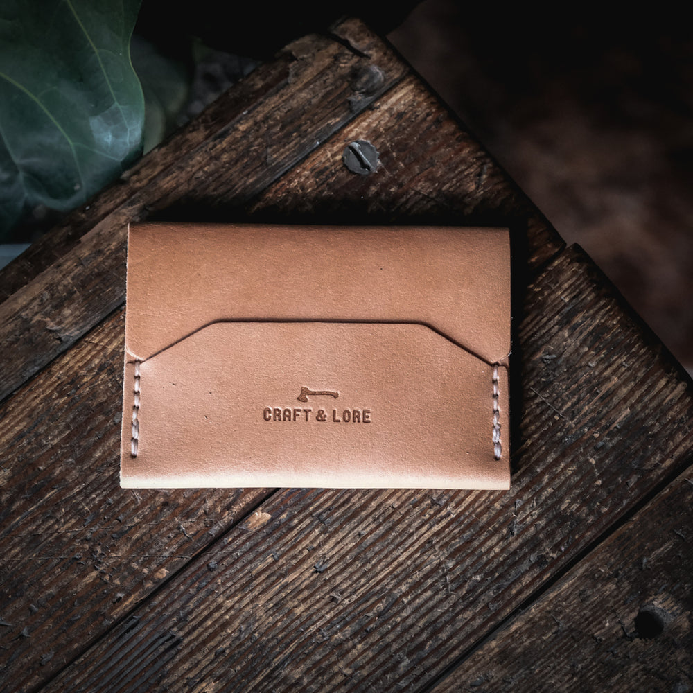 
                  
                    Enfold Wallet Horween Dublin Handmade Quality Durable Alternative Unique Original Design Style Buck Brown Wickett Craig Natural Veg Tan Patina
                  
                