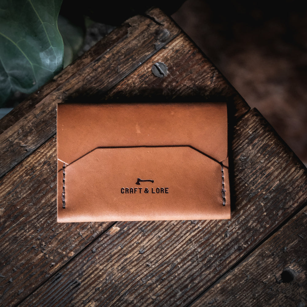 
                  
                    Enfold Wallet Horween Dublin Handmade Quality Durable Alternative Unique Original Design Style Buck Brown Wickett Craig Natural Veg Tan Patina
                  
                