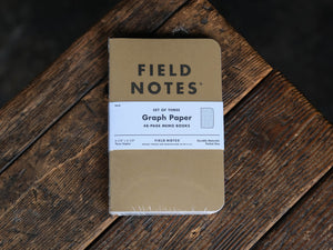 Field Notes Brand notebooks journal log book pocket size ruled graph