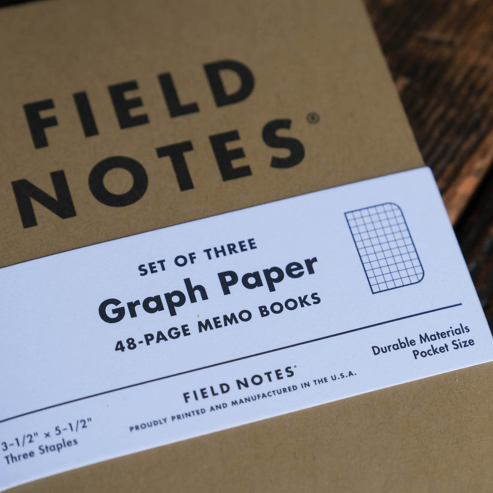 
                  
                    Field Notes Brand notebooks journal log book pocket size ruled graph
                  
                