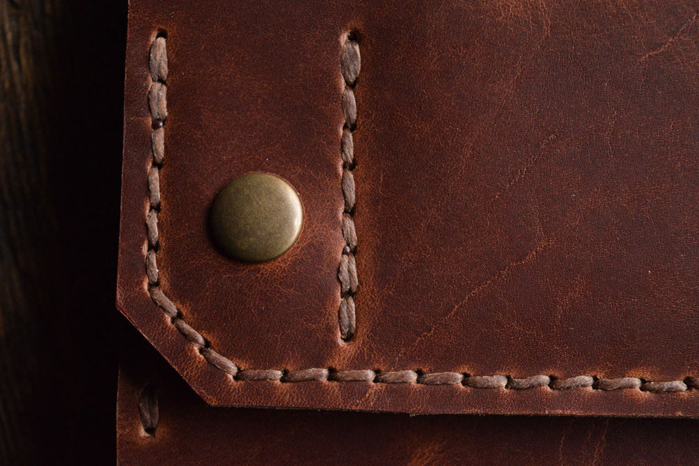 
                  
                    Handmade Leather Check Book Cover Wallet Horween
                  
                