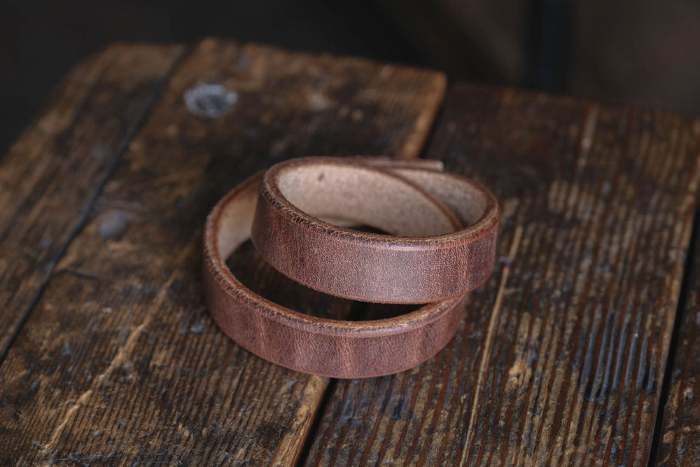Double Wrap Mountain Cuff, thick leather bracelet – Craft and Lore