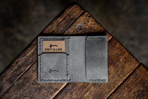 Scotch Slate - Limited Run handmade leather wallets craft and lore quality pnw northwest durable rugged usa american quality bespoke unique card minimal