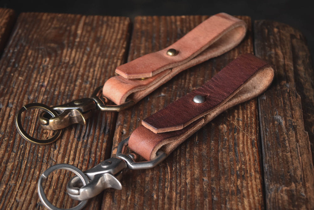 Metal Field Shop Handmade Leather Keychain