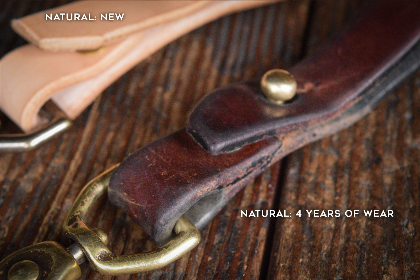 Thick leather key chain brass trigger snap keys keychain kedge durable thick rugged rustic patina handmade usa quality