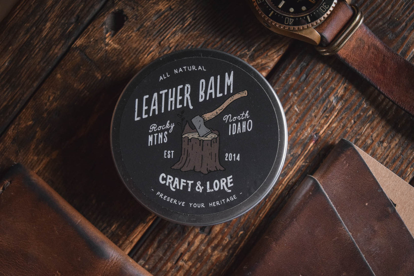 Leather Care Balm Conditioner Protectant Preservative Handmade Natural Quality PNW Craft and Lore