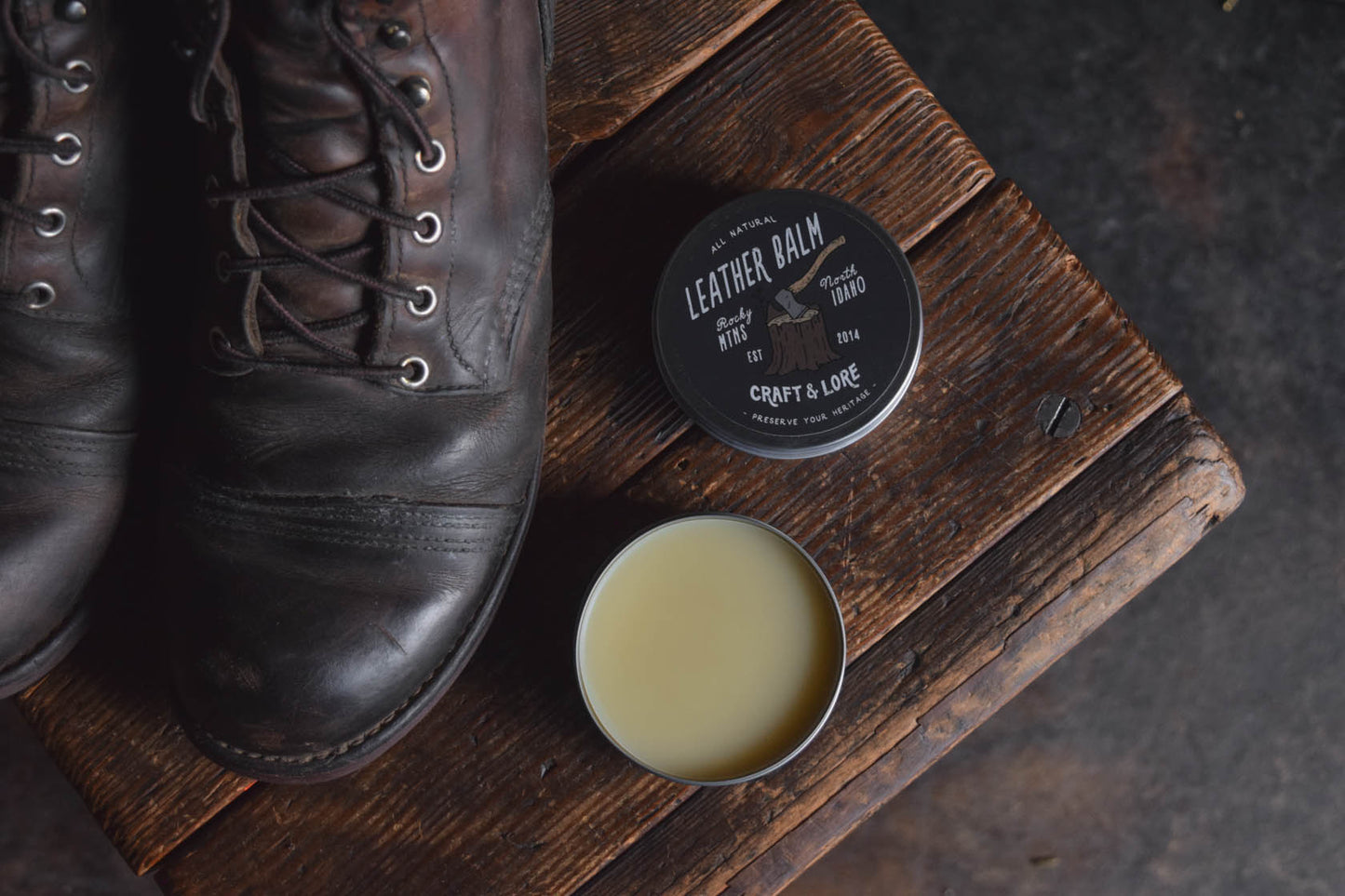 Leather Care Balm Conditioner Protectant Preservative Handmade Natural Quality PNW Craft and Lore