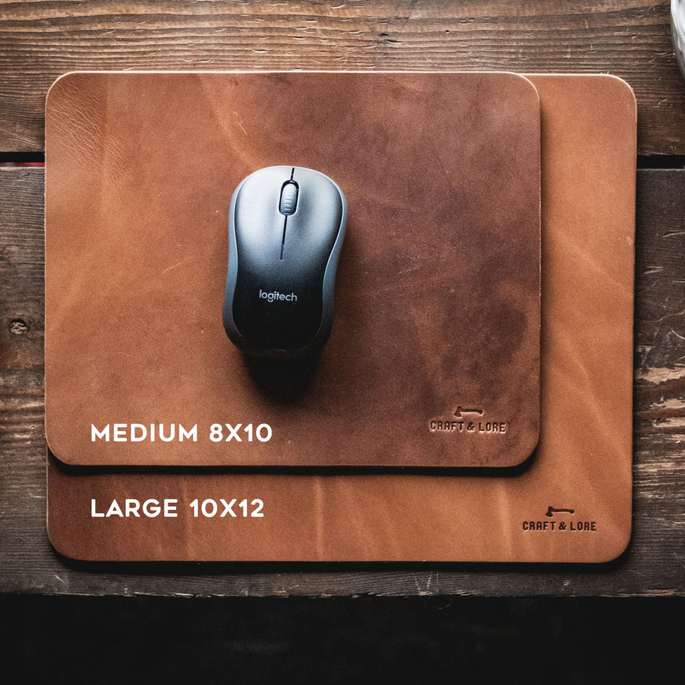 
                  
                    leather mouse pad mousepad handmade computer desktop quality durable macbook keyboard classic pnw magnolia patina farmstyle rustic
                  
                