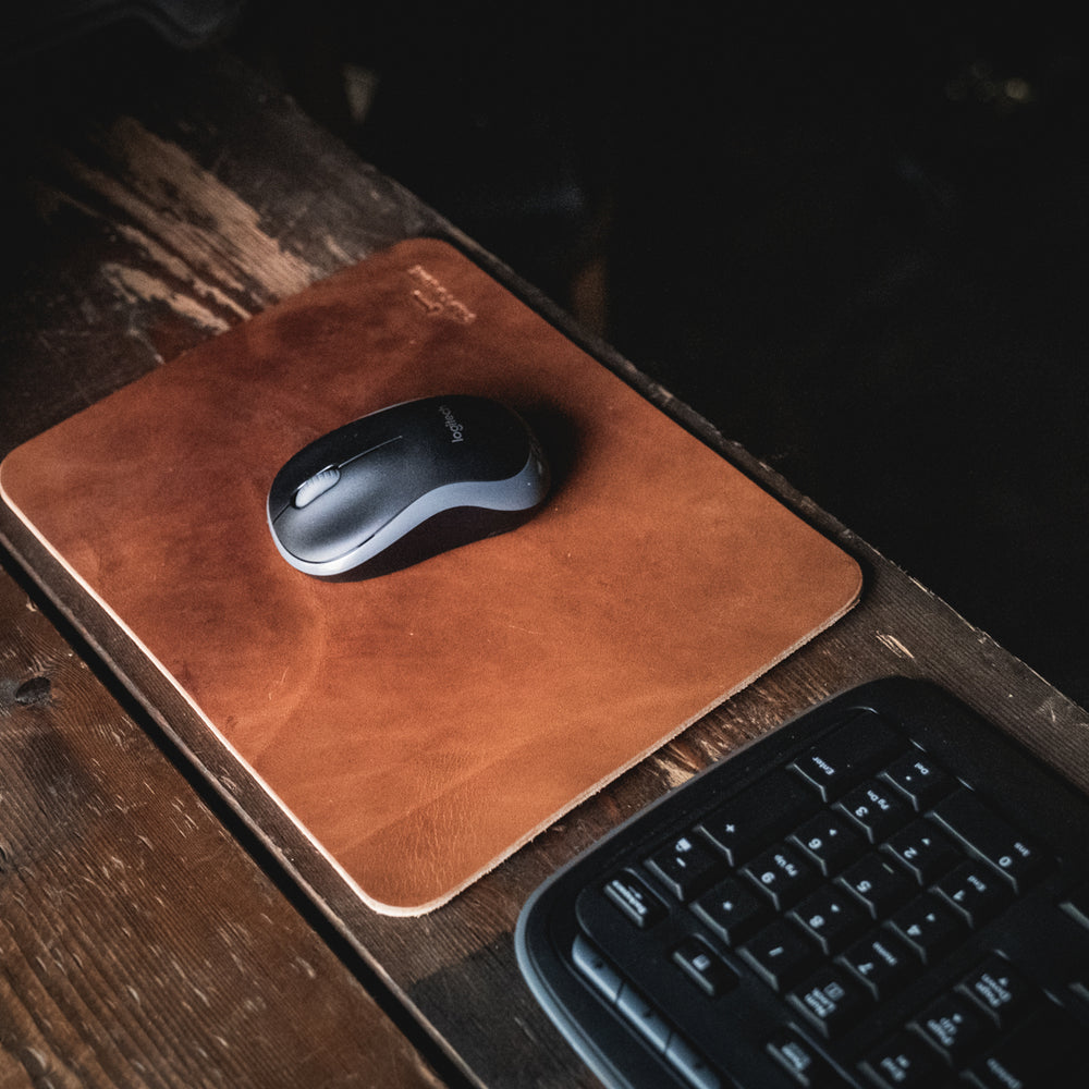 
                  
                    leather mouse pad mousepad handmade computer desktop quality durable macbook keyboard classic pnw magnolia patina farmstyle rustic
                  
                