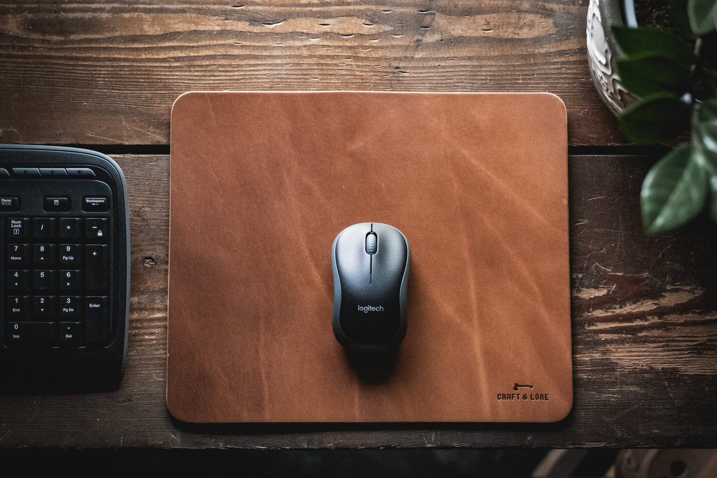 leather mouse pad mousepad handmade computer desktop quality durable macbook keyboard classic pnw magnolia patina farmstyle rustic