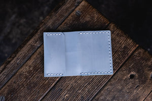 
            
                Load image into Gallery viewer, Ghost Blue Insider Wallet craft and lore handmade durable leather minimal card wallets
            
        