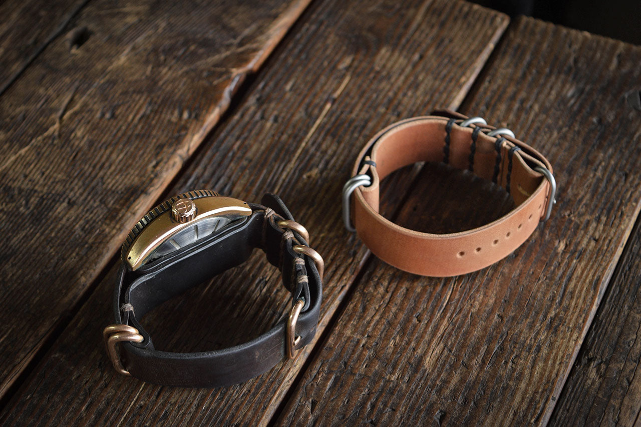 NATO Watch Strap Horween Shell Cordovan Handmade Leather Straps