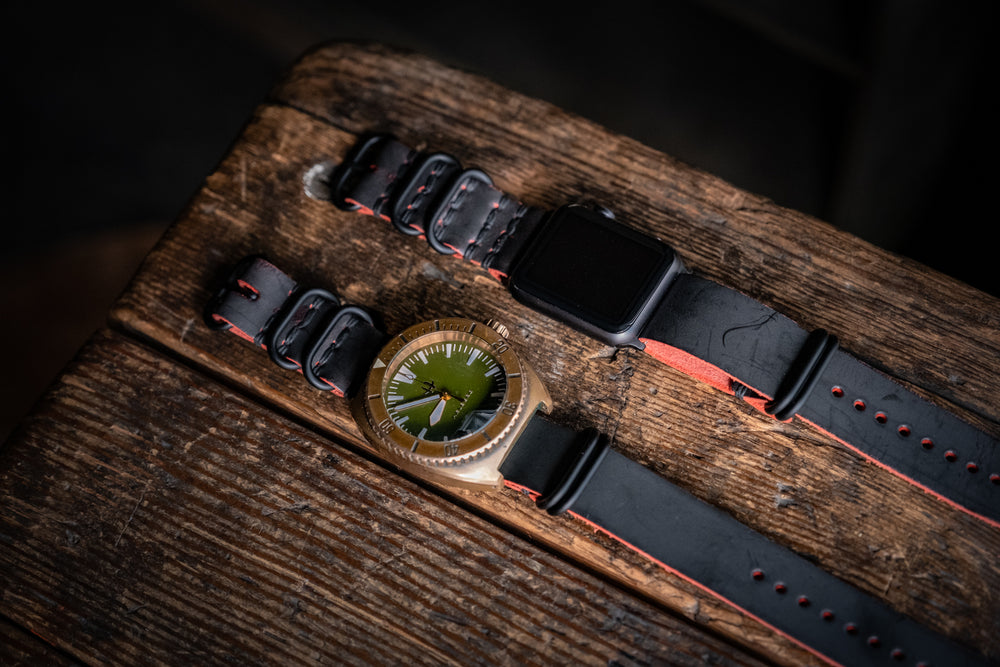 LIMITED - NATO Watch Strap Black Cherry Ghost