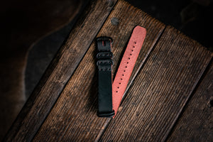 
            
                Load image into Gallery viewer, LIMITED - NATO Watch Strap Black Cherry Ghost
            
        