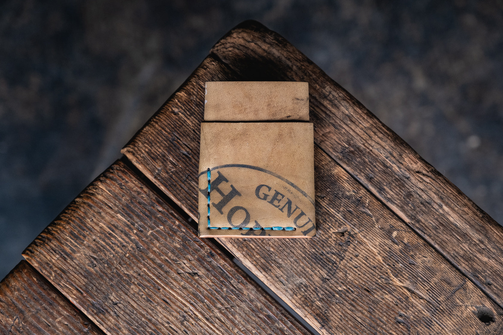 Port Wallet Horween Shell Cordovan, minimal handmade leather card