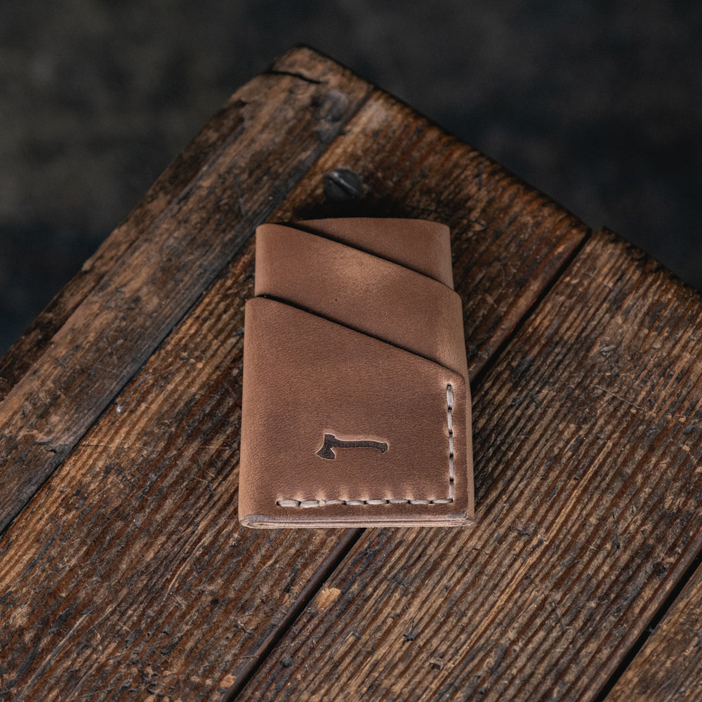 
                  
                    Port Wallet, Horween Chromexcel Natural hand stitched with natural thread
                  
                