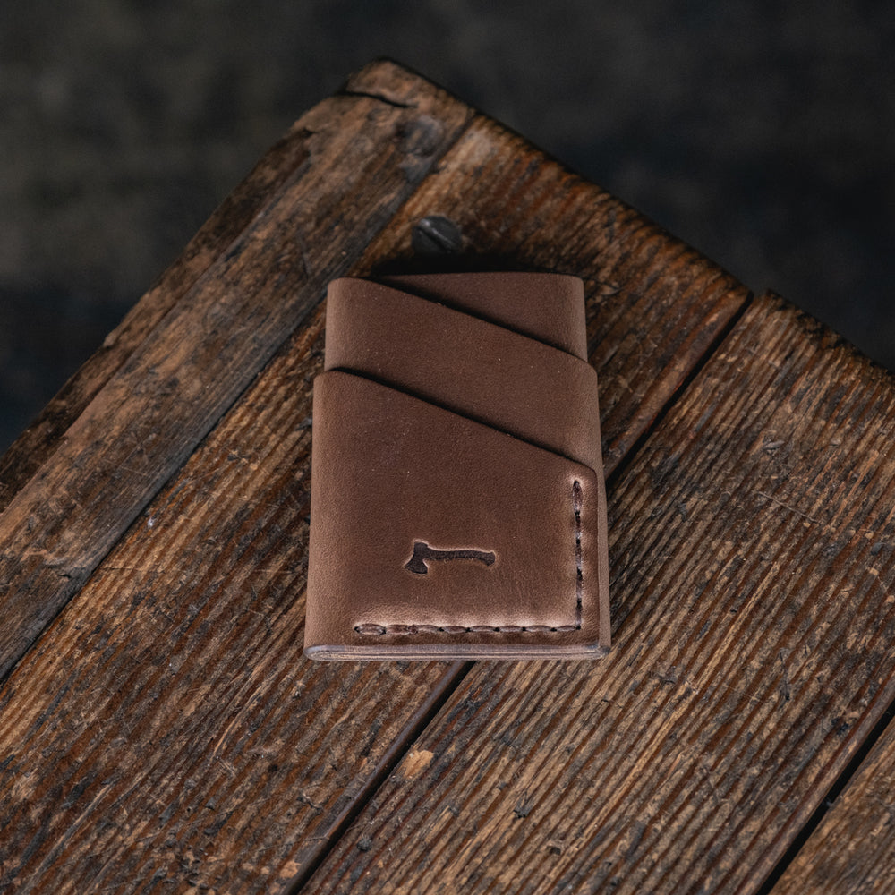 
                  
                    Port Wallet, Horween Chromexcel Natural hand stitched with brown  thread
                  
                