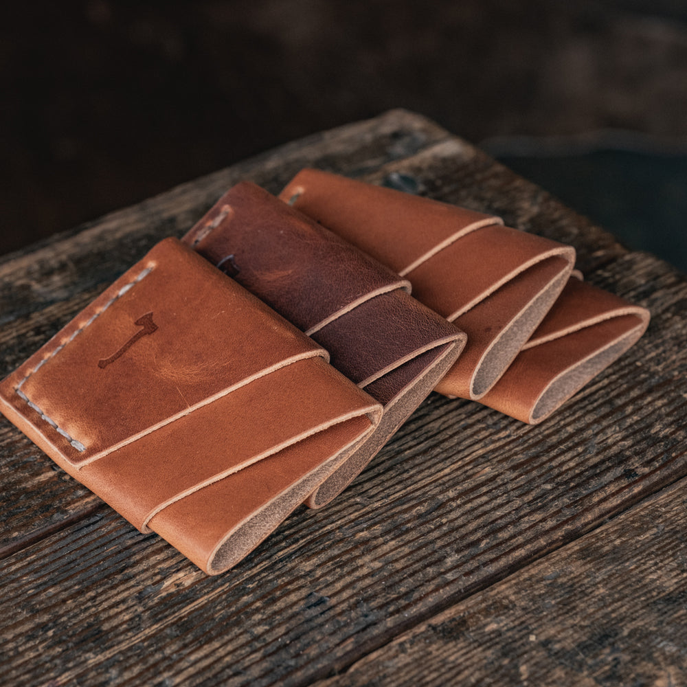 
                  
                    Port Wallet, Compact Slim Horween Chromexcel Dublin Leather Minimal Card Wallet Handmade Everyday Carry
                  
                