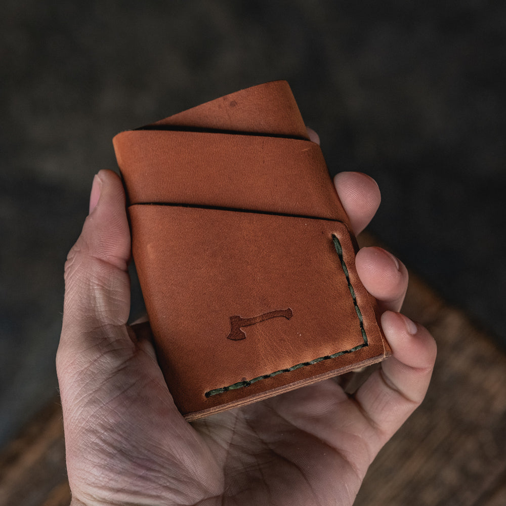 
                  
                    Port Wallet, Horween Chromexcel Dublin Leather Minimal Card Wallet Handmade Everyday Carry Durable Rugged Classic
                  
                