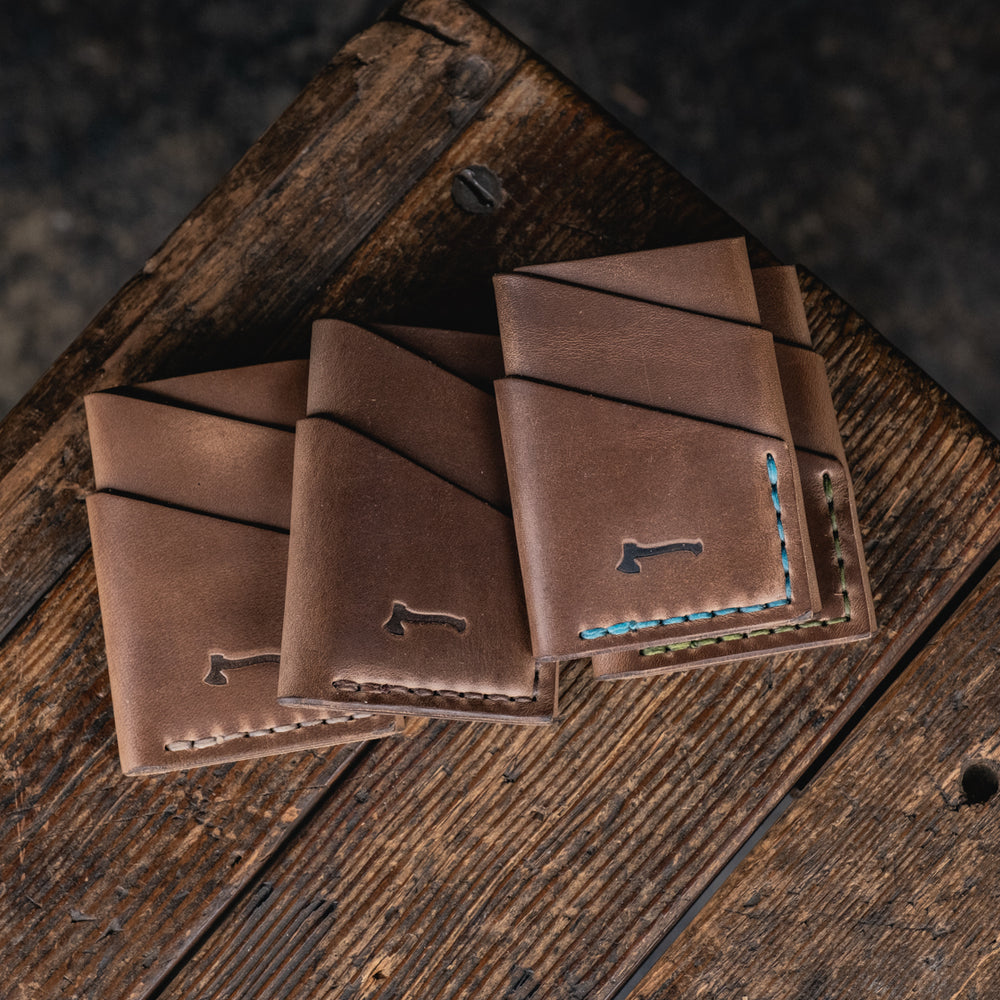 
                  
                    Port Wallet, Compact Slim Horween Chromexcel Dublin Leather Minimal Card Wallet Handmade Everyday Carry
                  
                