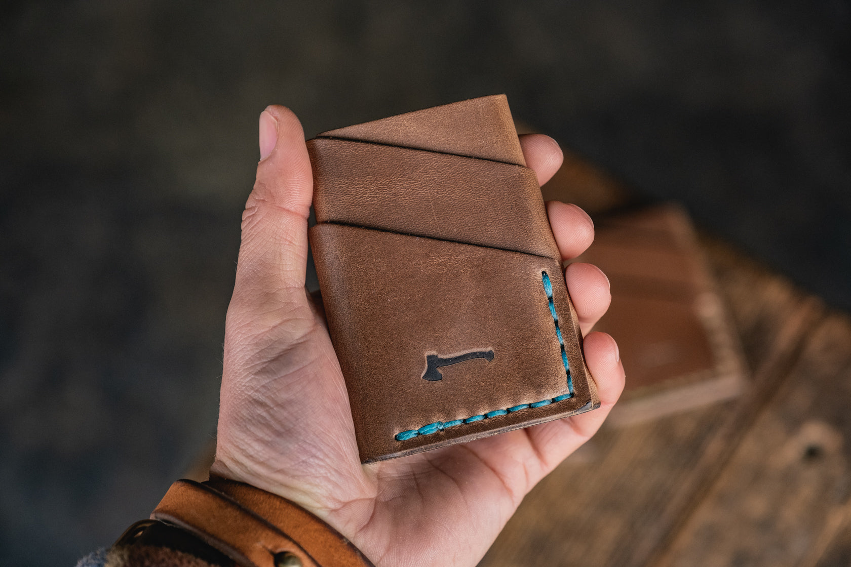 Port Wallet in Horween Chromexcel and Dublin, Minimal Handmade