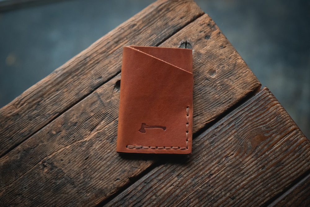Twobit Wallet handmade minimal leather card usa made everyday carry patina durable rugged quality