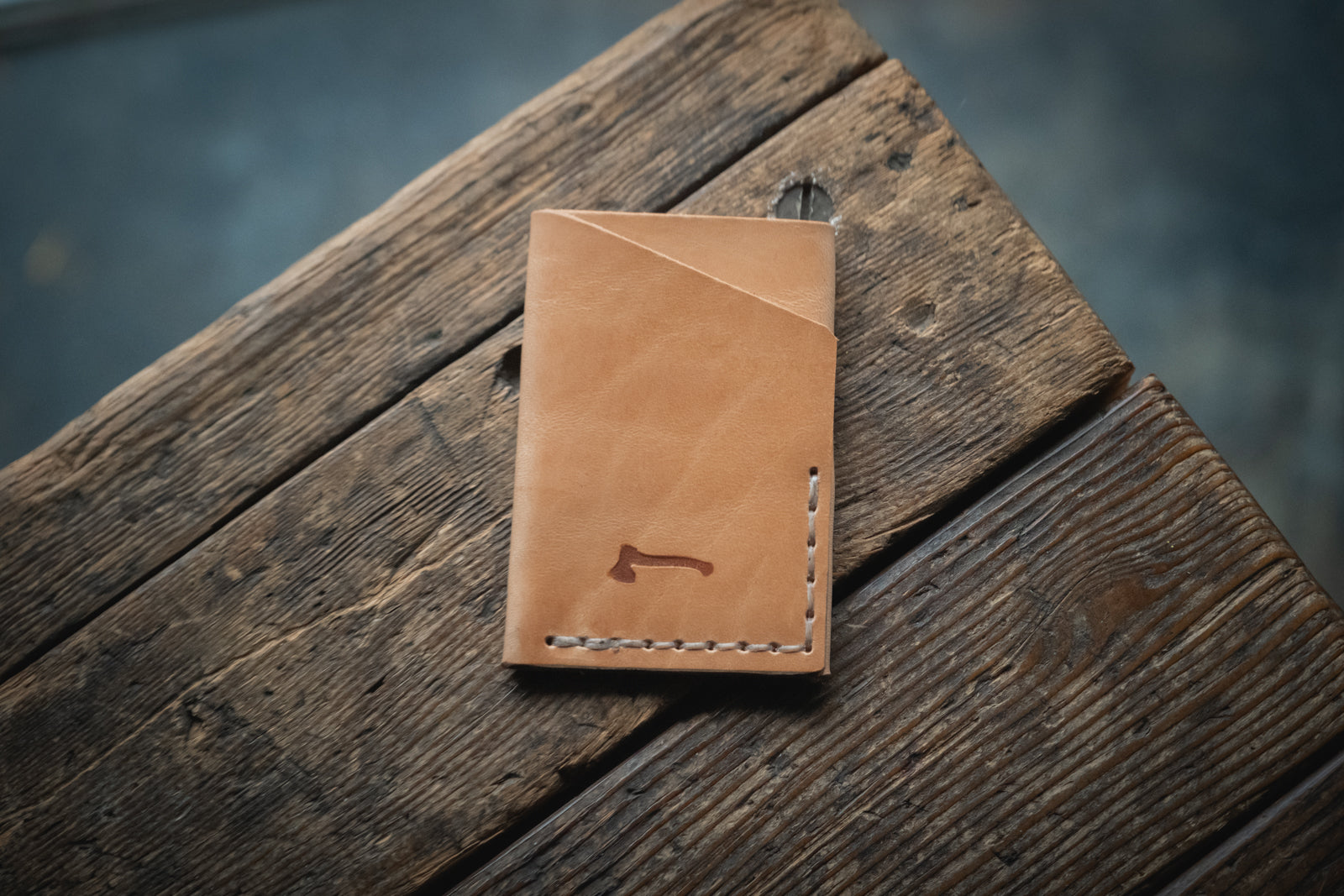 Twobit Wallet, minimal leather card wallet handmade quality